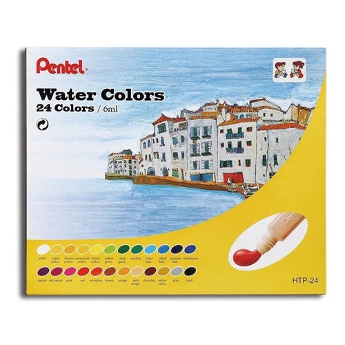 Tinta Aquarela Pentel Water Colors Cores Ml Cada Bisnaga Shopee