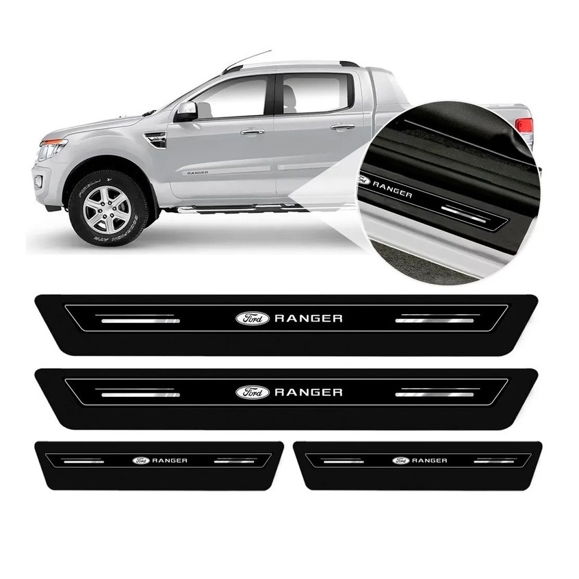 Soleira Protetor Porta Platinum Ford Ranger Cabine Dupla