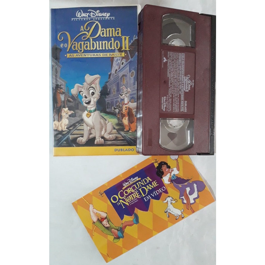 Fita Vhs Original A Dama E O Vagabundo 2 Encarte Promocional