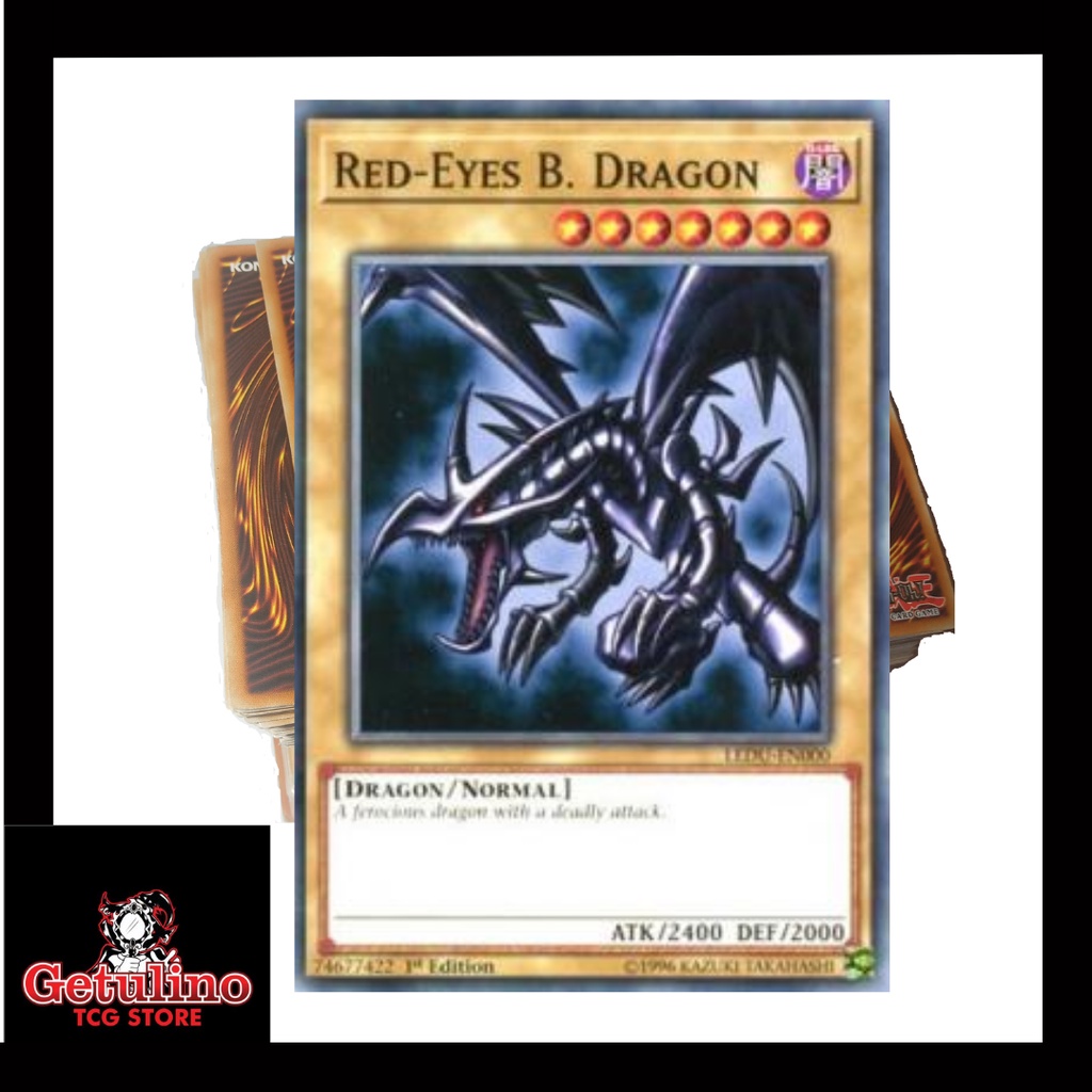 Yu Gi Oh Carta original do Dragão Negro de olhos vermelhos arte do