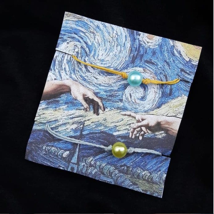 Pulseiras Da Amizade Casal Van Gogh Shopee Brasil