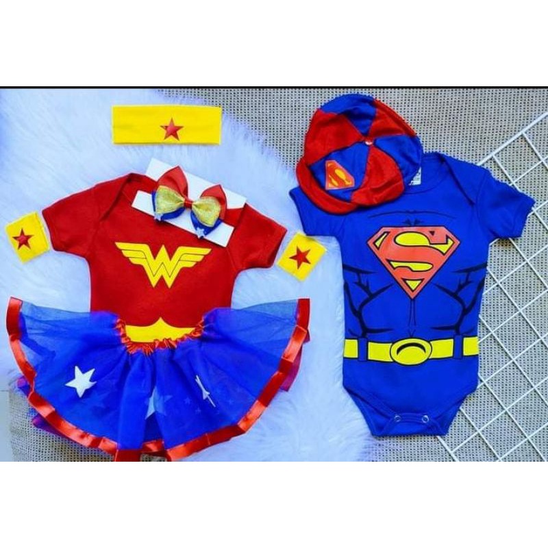 Body Mulher Maravilha E Super Man Shopee Brasil