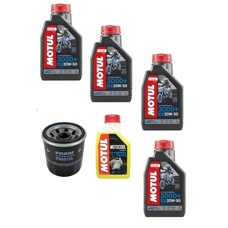 Kit Troca 4 Litros Oleo Motul 3000 Mineral 20w50 Filtro Fram Ph 6017