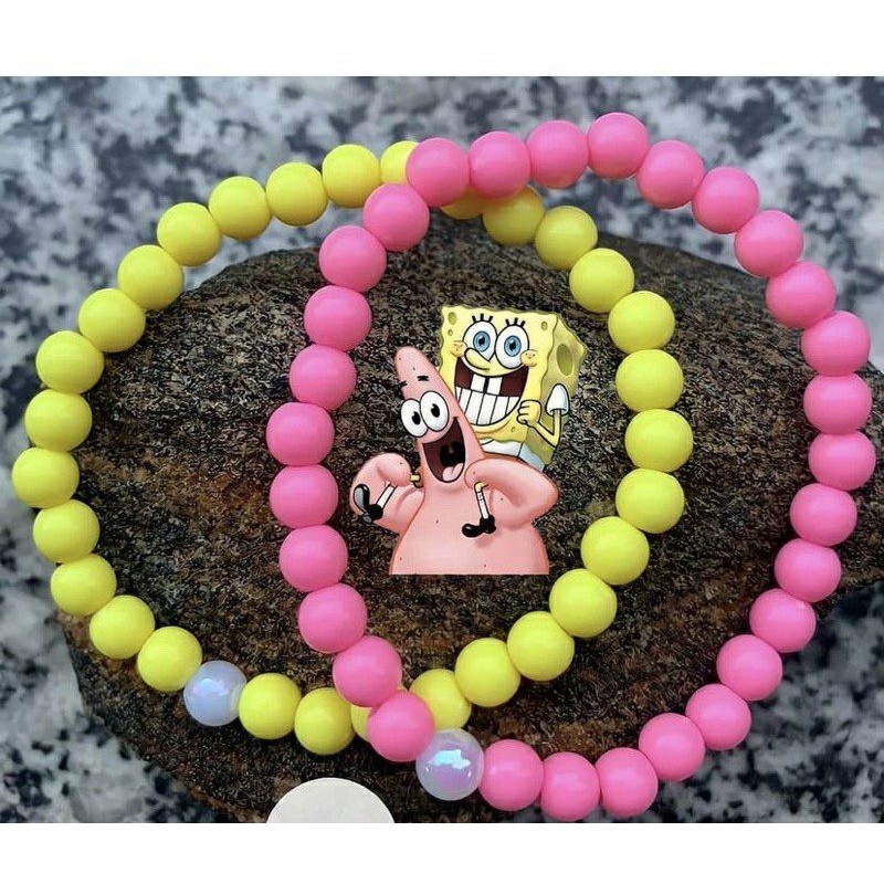 Pulseira Da Amizade Do Tema Bob Esponja Patrik Estrela Shopee Brasil