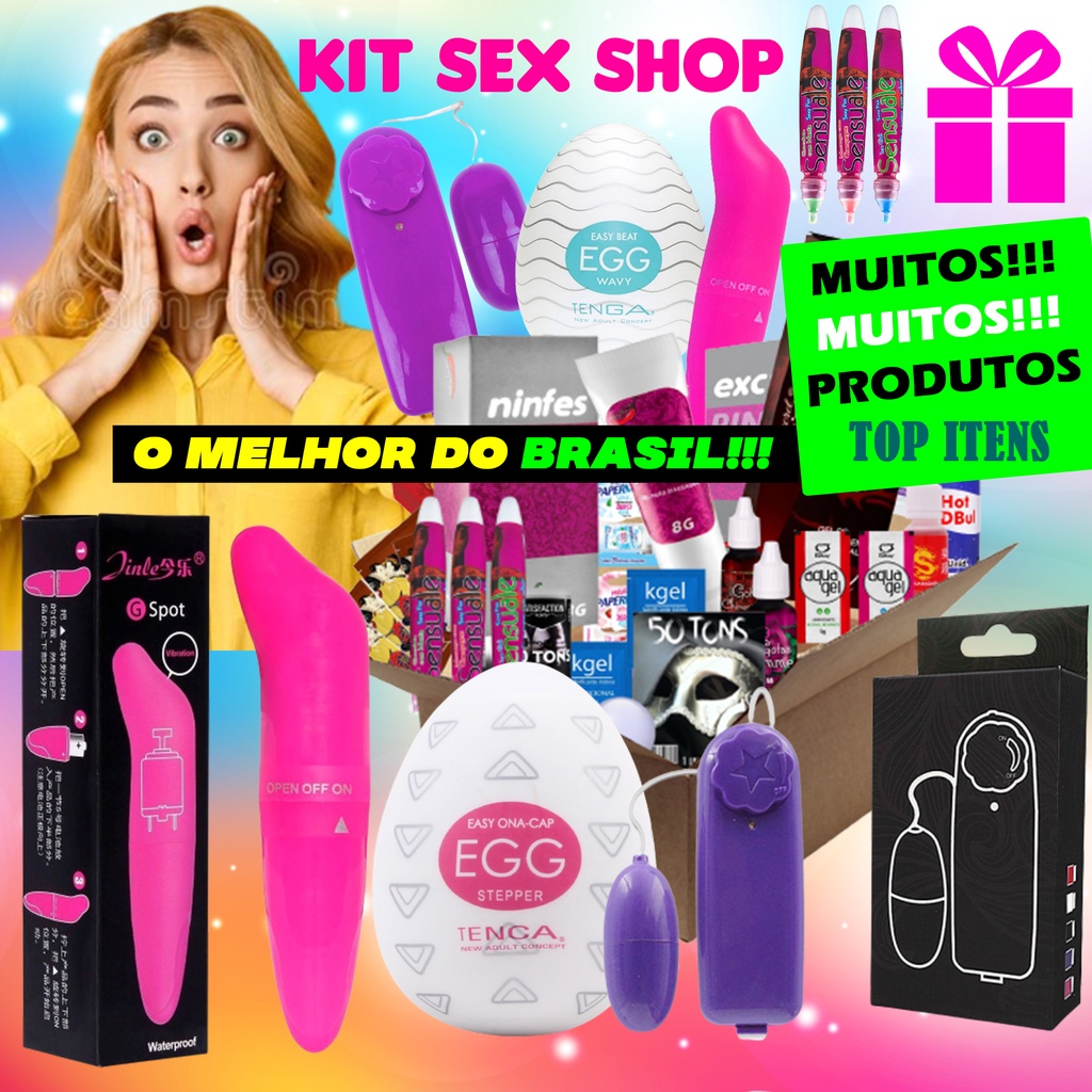 Kit Sex Shop Completo Produtos Er Ticos Vibrador Ponto G Golfinho