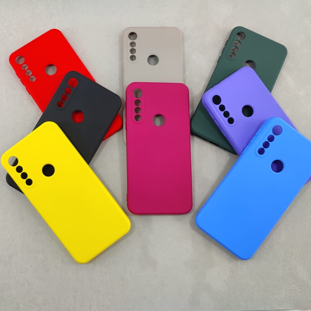 Capa Moto G8 Play Silicone Aveludada Protege Câmera Colorida Capinha