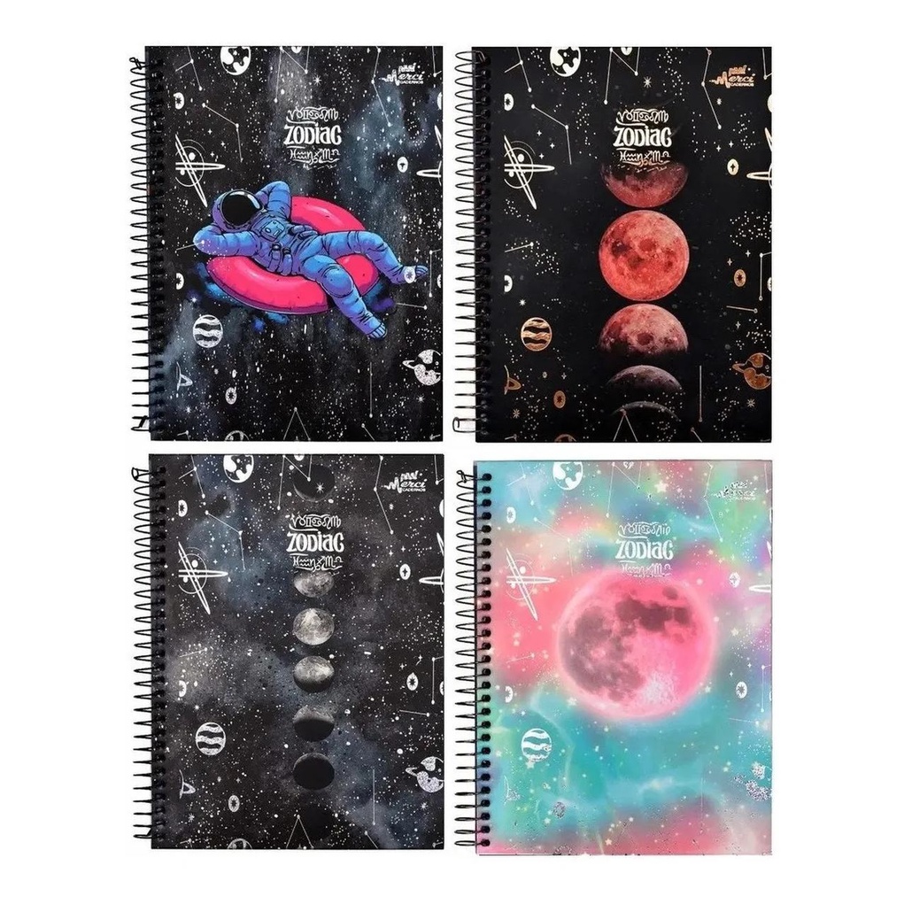 CADERNO ZODIAC 1 MATERIA ESPIRAL COLEGIAL MERCI Shopee Brasil