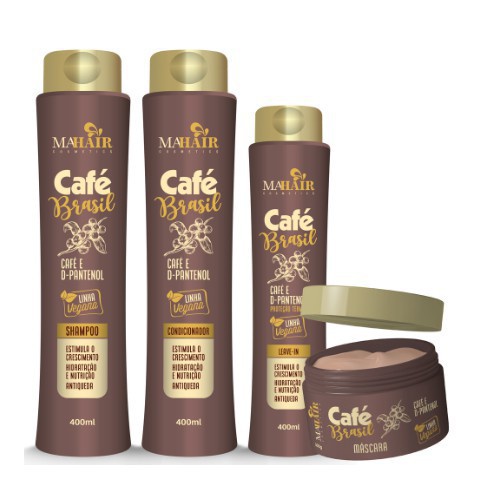 Kit Capilar Mahair Caf Brasil Produtos Shampoo Condicionador