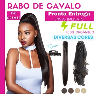 Aplique Rabo De Cavalo Presilha Fibra Premium Shopee Brasil