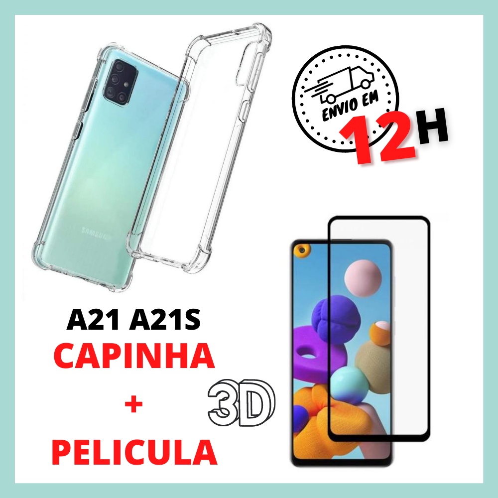 Capa Capinha E Pelicula De Vidro D Samsung A A S Kit Protecao