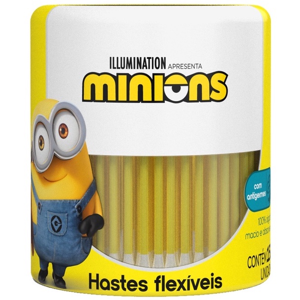 Hastes Cotonete Cremer Flex Veis Minions Unidades Sem Barreira