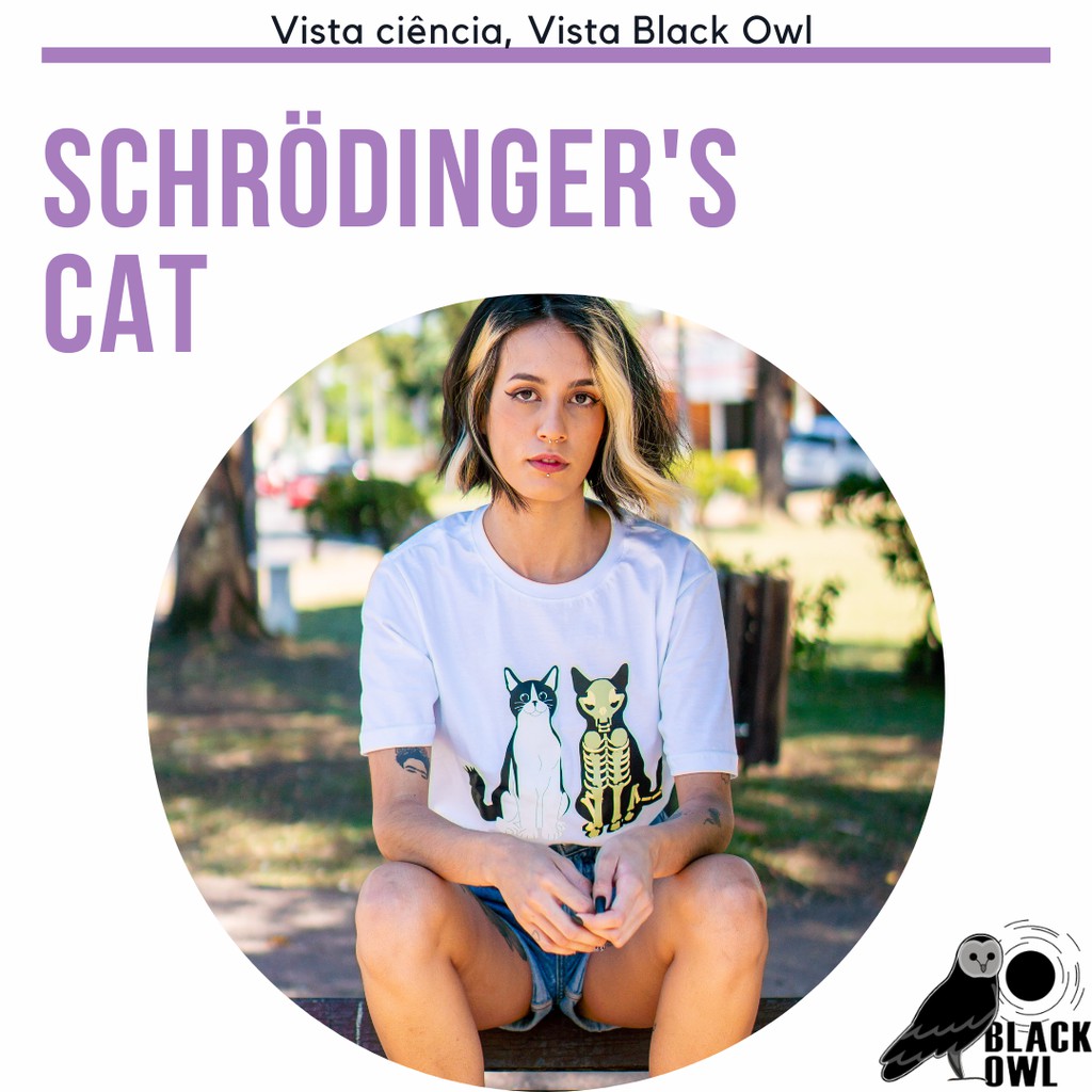 Camiseta Gato De Schr Dinger Shopee Brasil