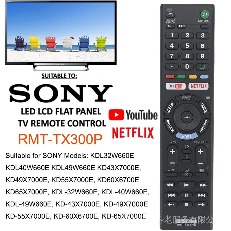 Sony Rmt Tx P Controle Remoto Para Bravia Tv Smart Youtube Netflix