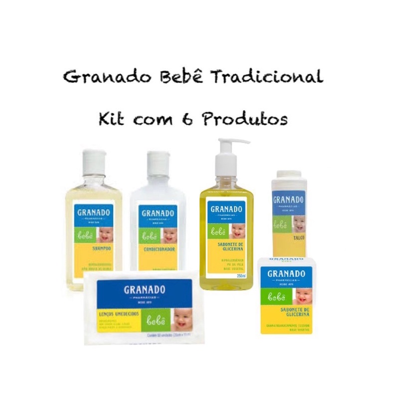 Granado Bebe Tradicional Kit Produtos Shampoo Cond