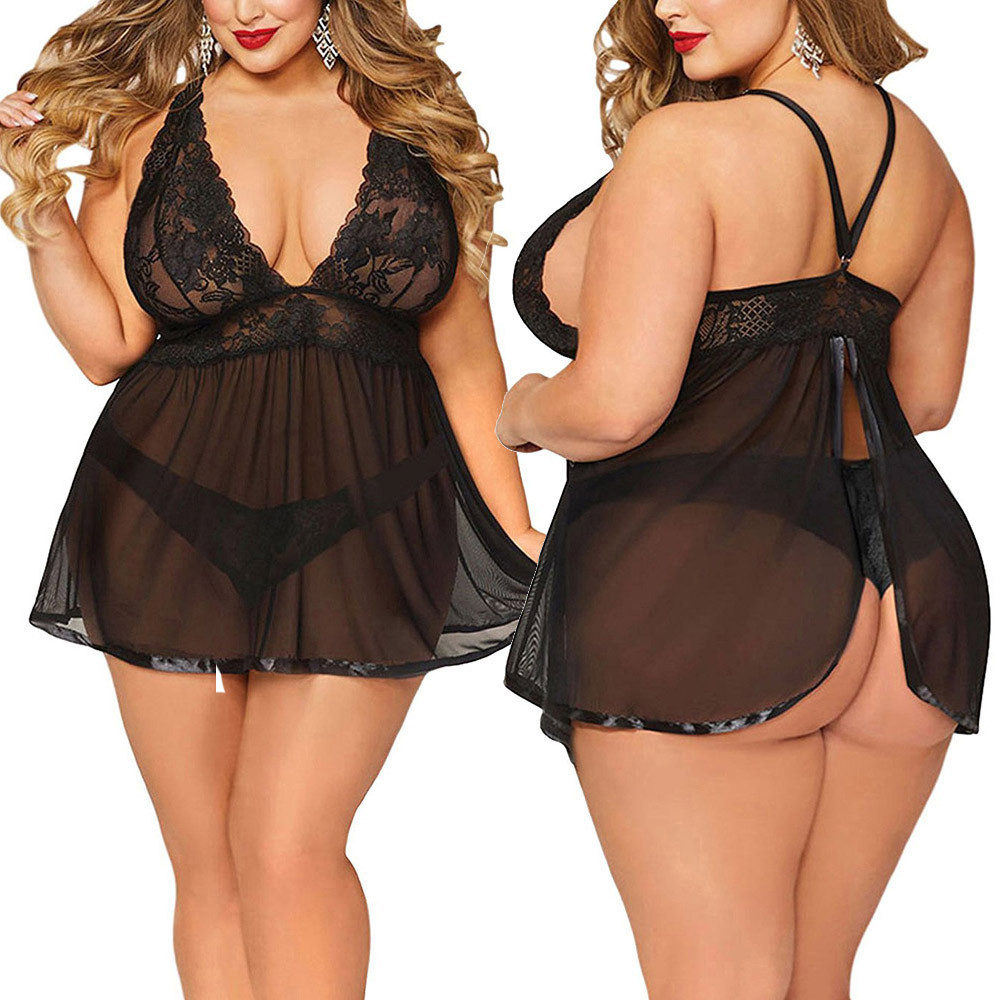 Lgq Lingerie Feminina Sexy Plus Size Aberta Nas Costas Lingerie De