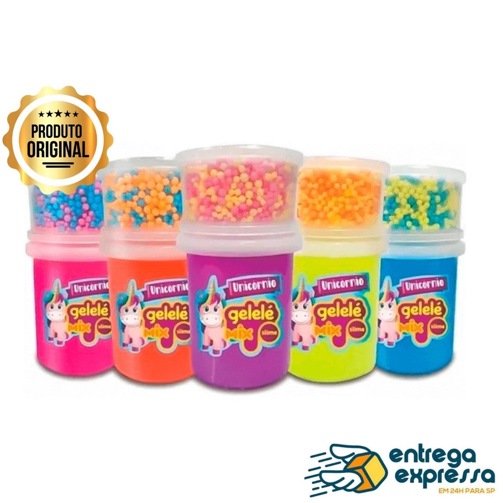 Pote Slime Barato Unicórnio Mix Surpresa Gelelé 152g Shopee Brasil