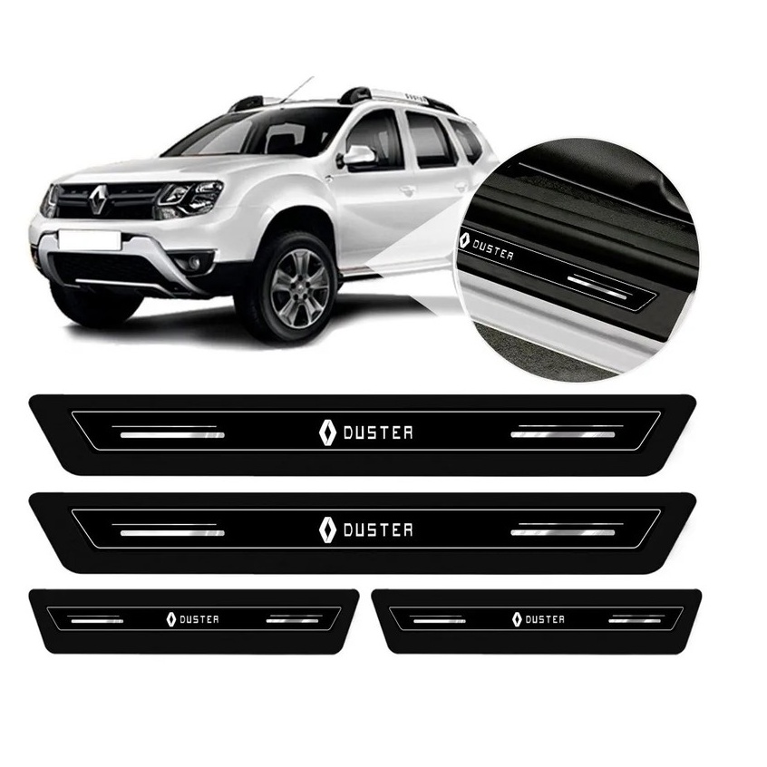 Soleira Protetor Porta Platinum Renault Duster 2012 2013 2014 2015 2016