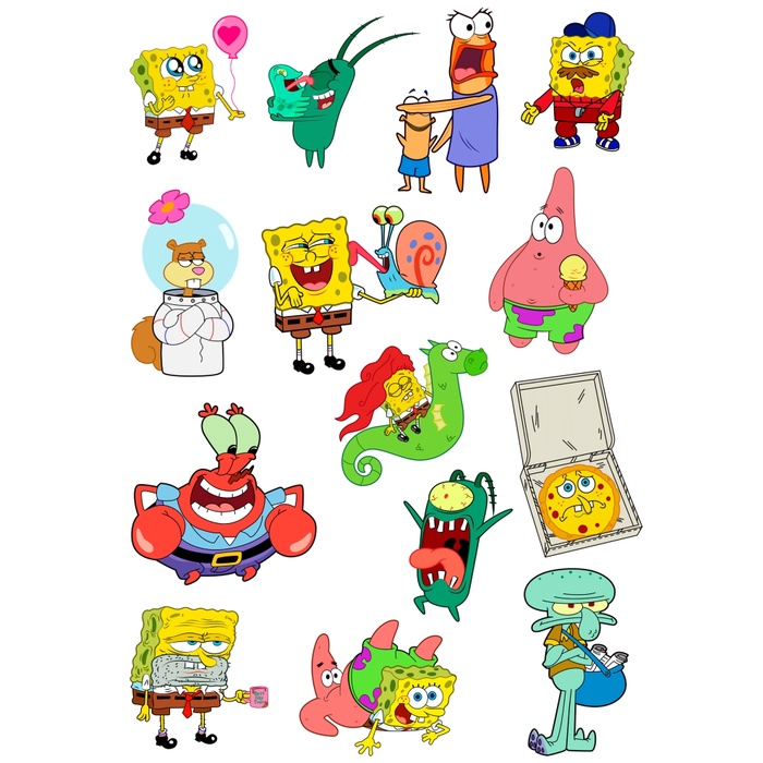 Adesivos Bob Esponja Stickers Shopee Brasil