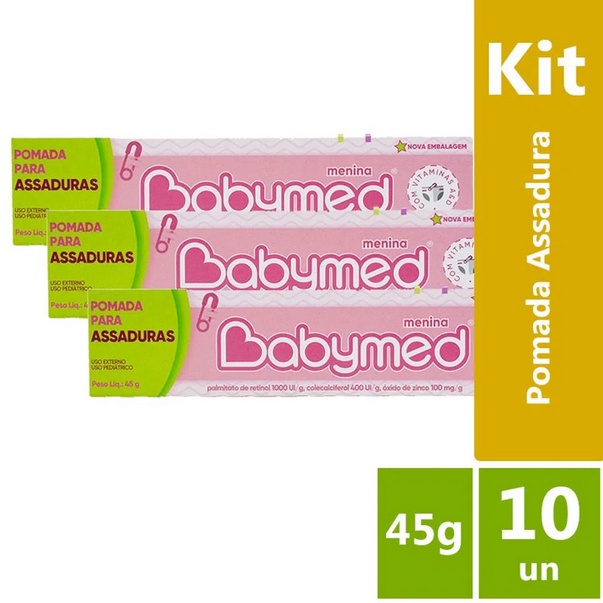 Kit X Pomada Preventiva De Assaduras Babymed Menina G Shopee Brasil