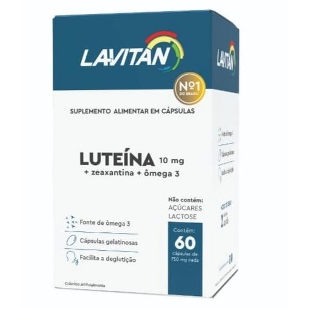 Lavitan Luteina Zeaxantina Omega 3 60 Cápsulas Auxilia na Saúde dos