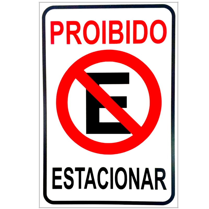 Placa Proibido Estacionar Guia Rebaixada Garagem Loja Shopee Brasil