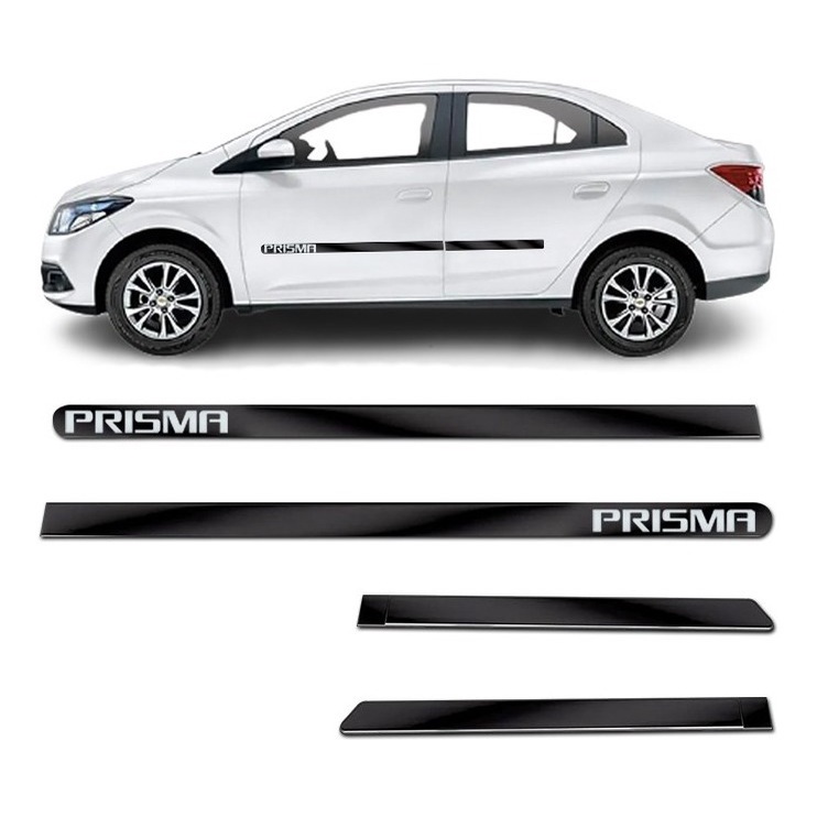 Kit Friso Lateral Personalizado Modelo Largo Cor Preto Prisma 2012 2013