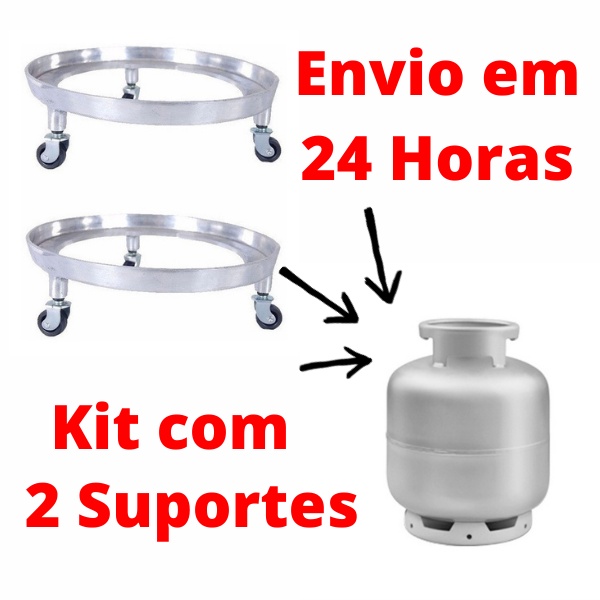 Kit Suporte De Botij O G S Rodinhas De Alum Nio Fundido Shopee