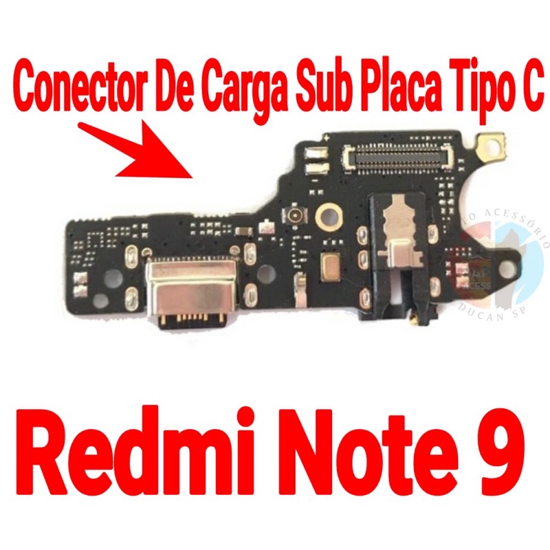 Placa Do Conector De Carga Tipo C Xiaomi Redmi Note Placa De Carga