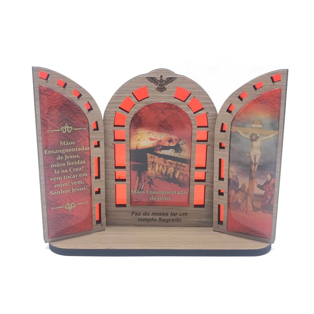 Capela Vitral Mãos Ensanguentadas de Jesus Porta Shopee Brasil