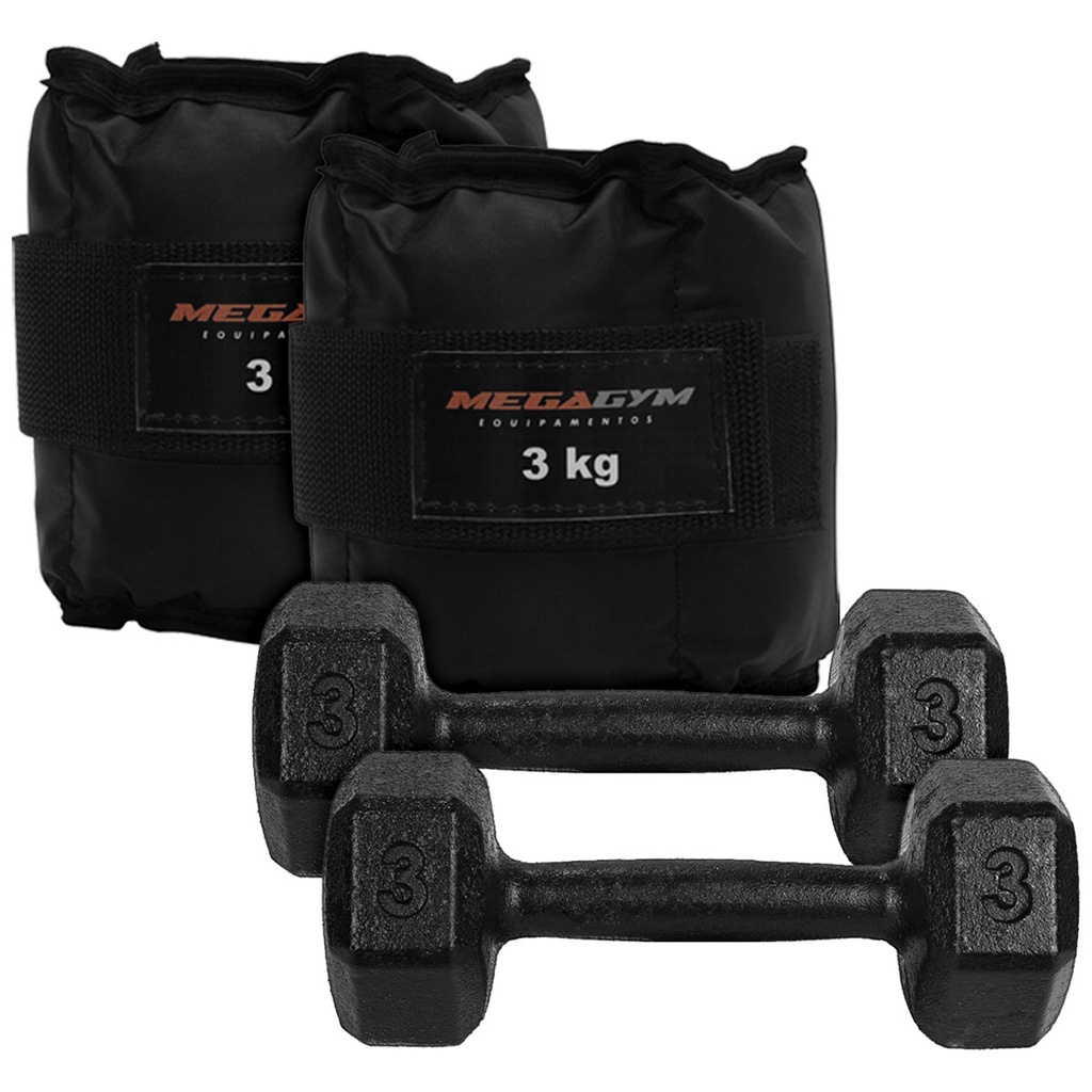 Kit Para Pilates Em Casa Par De Caneleira Kg E Para De Halter