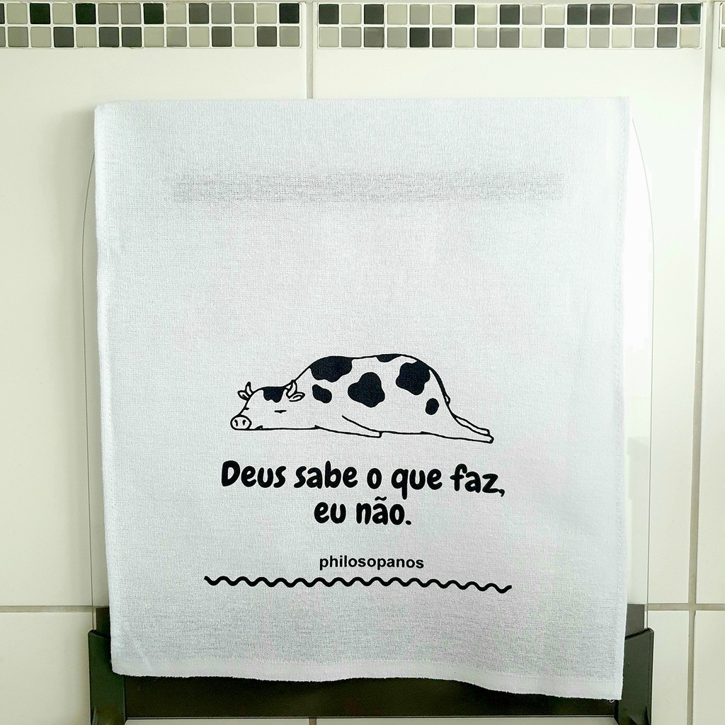 Pano de Prato criativo divertido engraçado minimalista cozinha 100