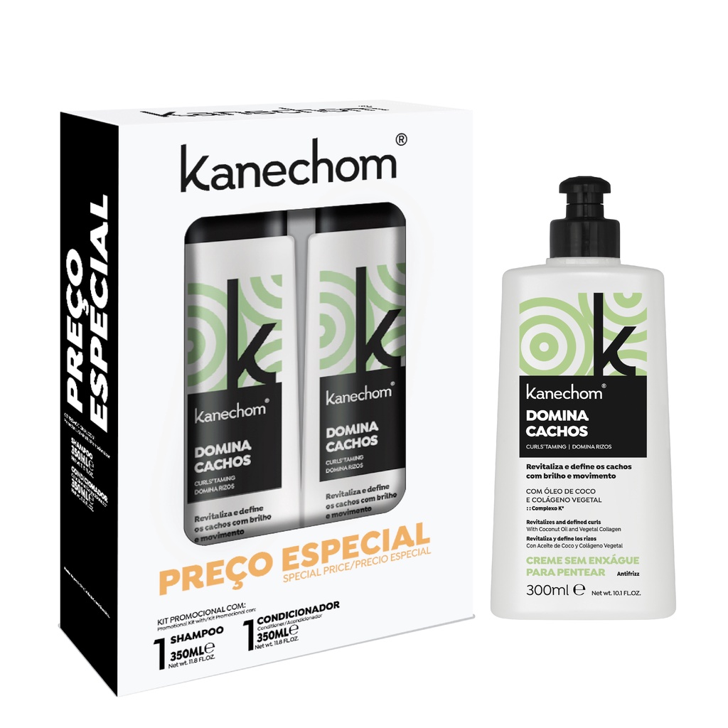 Kit Shampoo Condicionador Creme De Pentear Domina Cachos Ml