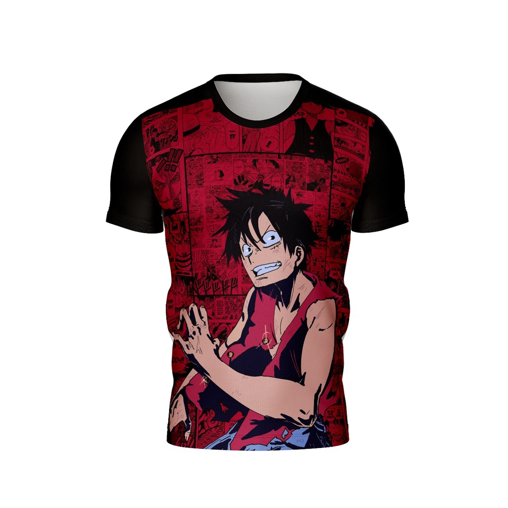 Camisetas Camisa One Piece Monkey D Luffy Frente Desenhos Animados