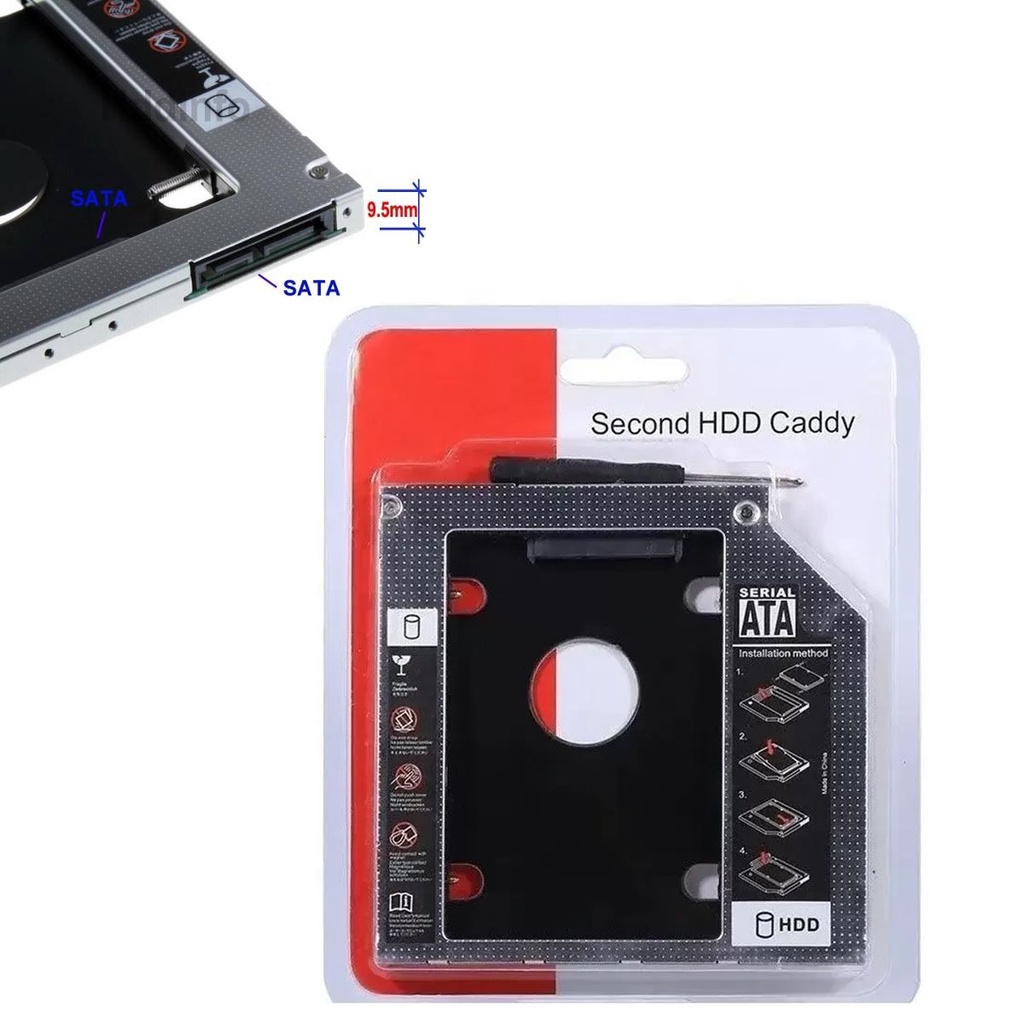 Case Adaptador Caddy Hd 9 5mm Dvd Sdd Gaveta Sata Notebook Shopee Brasil