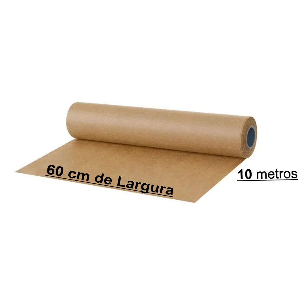 10 Metros Rolo De Papel Kraft Para Embrulho 80g 60 Cm Largura X