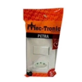 Interruptor Simples Tomada A Mec Tronic Petra Branco Shopee Brasil