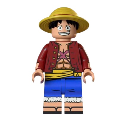 Bloco De Montar Miniatura Boneco Monkey D Luffy One Piece Colecion Vel