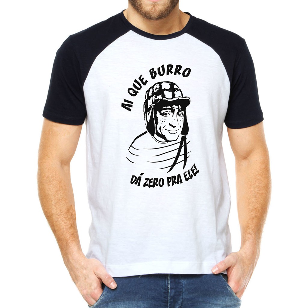 Camiseta Chaves Ai Que Burro Frases Meme Shopee Brasil