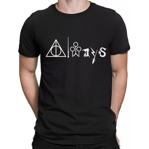 Camiseta Harry Potter Always Hogwarth Simbolos Camisa Nerd Shopee Brasil