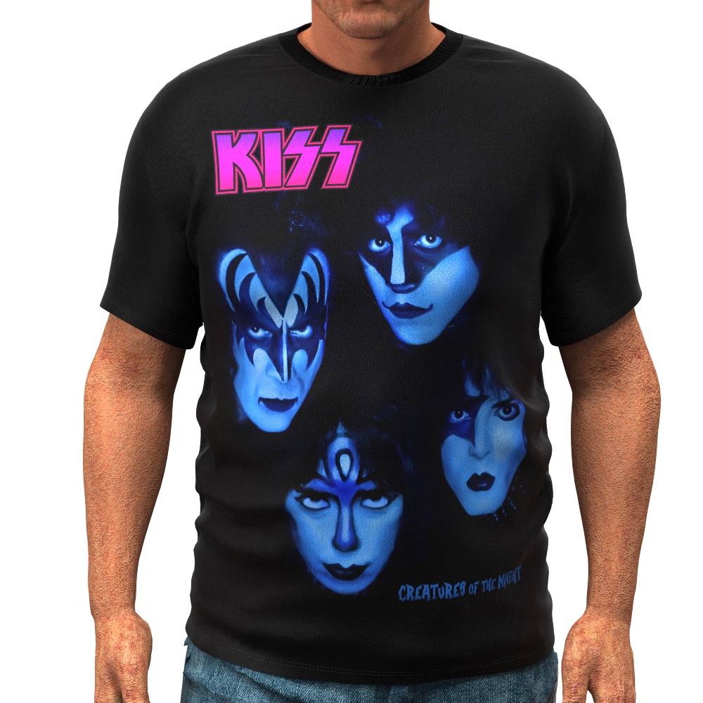 Camiseta Kiss Creatures Of The Night Th Anniversary Gene Paul Eric