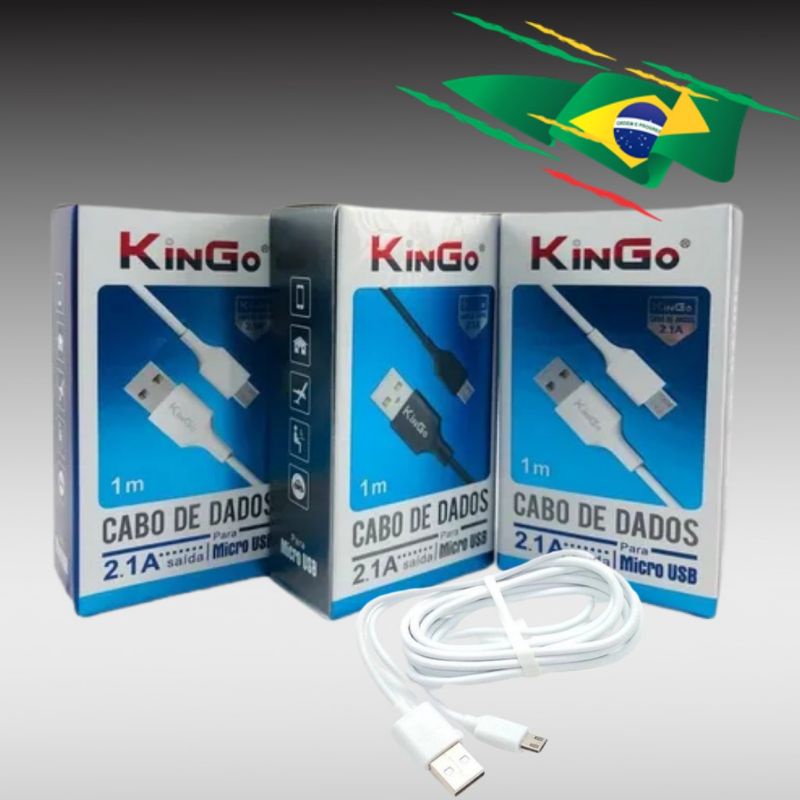 Cabo Carregador Kingo Usb P Android V Carrega E Transfere Dados