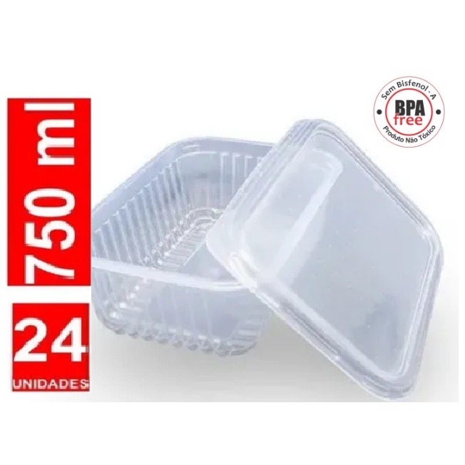 Pote Retangular Freezer Microondas Prafesta Ml C Shopee Brasil