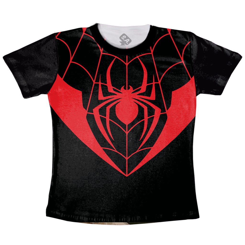 Camiseta Spider Man Miles Morales Homem Aranha Shopee Brasil