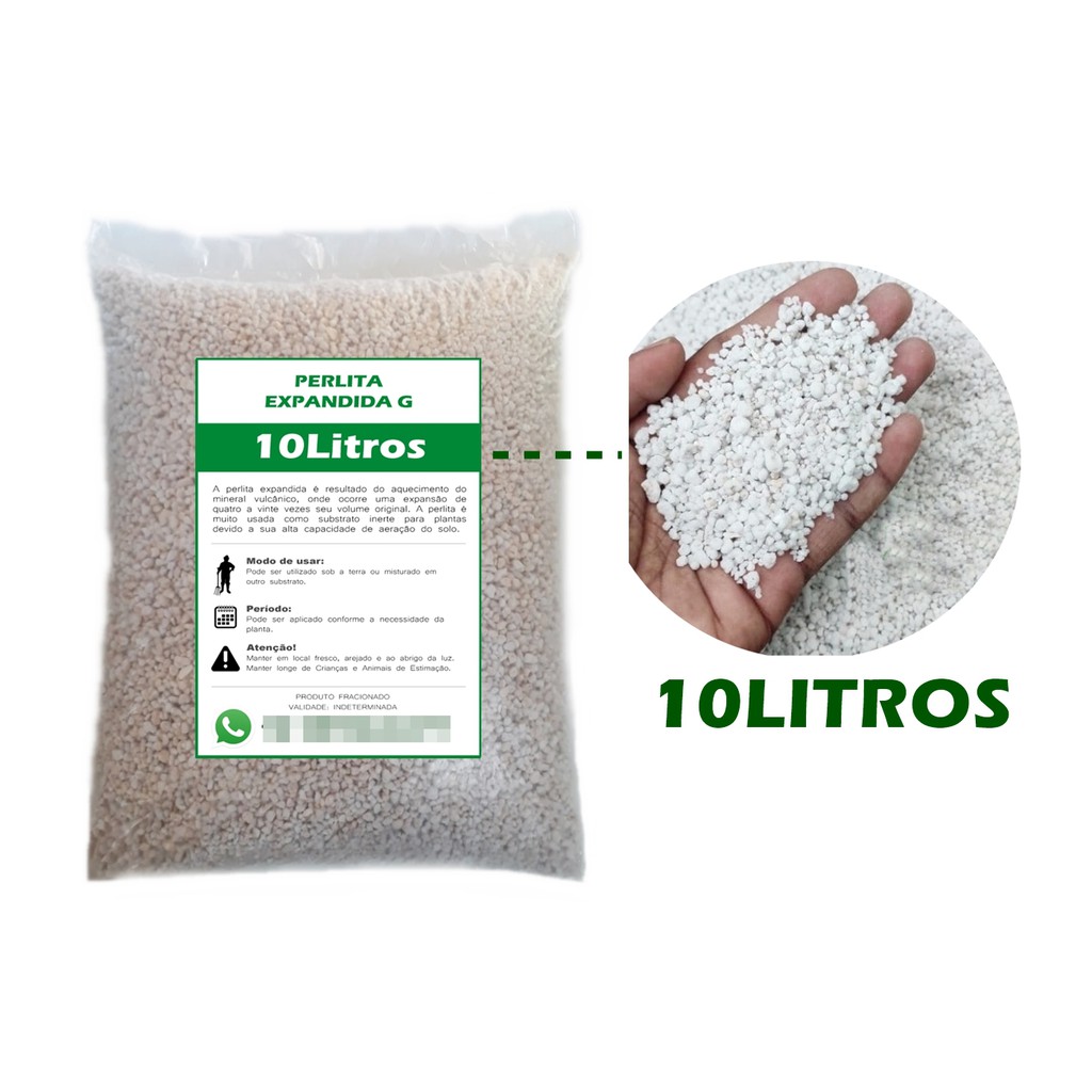 Perlita Expandida Litros Grow Cultivo Escorrega O Pre O