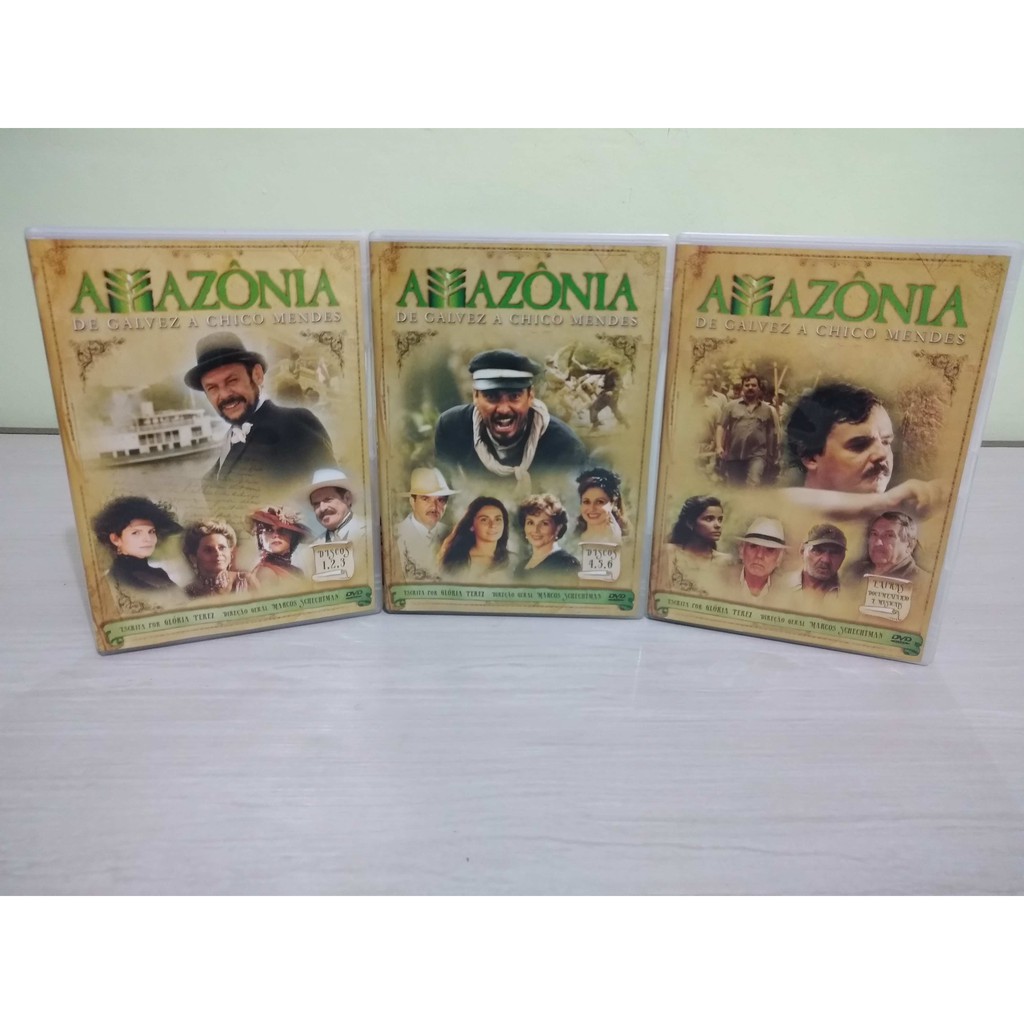 DVD ORIGINAL AMAZÔNIA DE GALVEZ A CHICO MENDES BOX 7 DISCOS