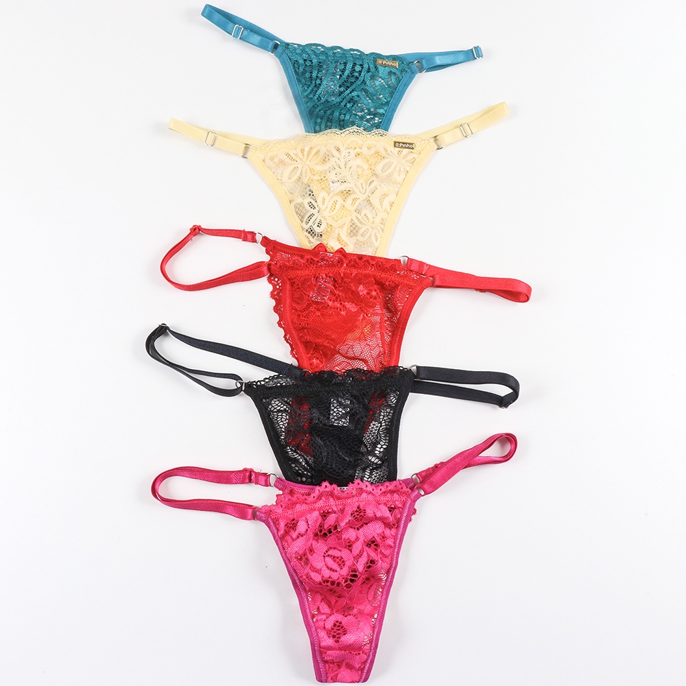 Kit 8 Calcinha Fio Dental Regulagem Renda Lingerie Atacado Shopee Brasil