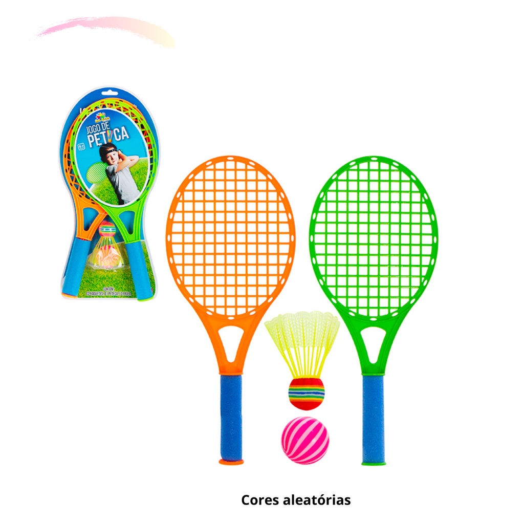 Kit Jogo De Peteca Raquetes Tipo Badminton Bolinha Shopee