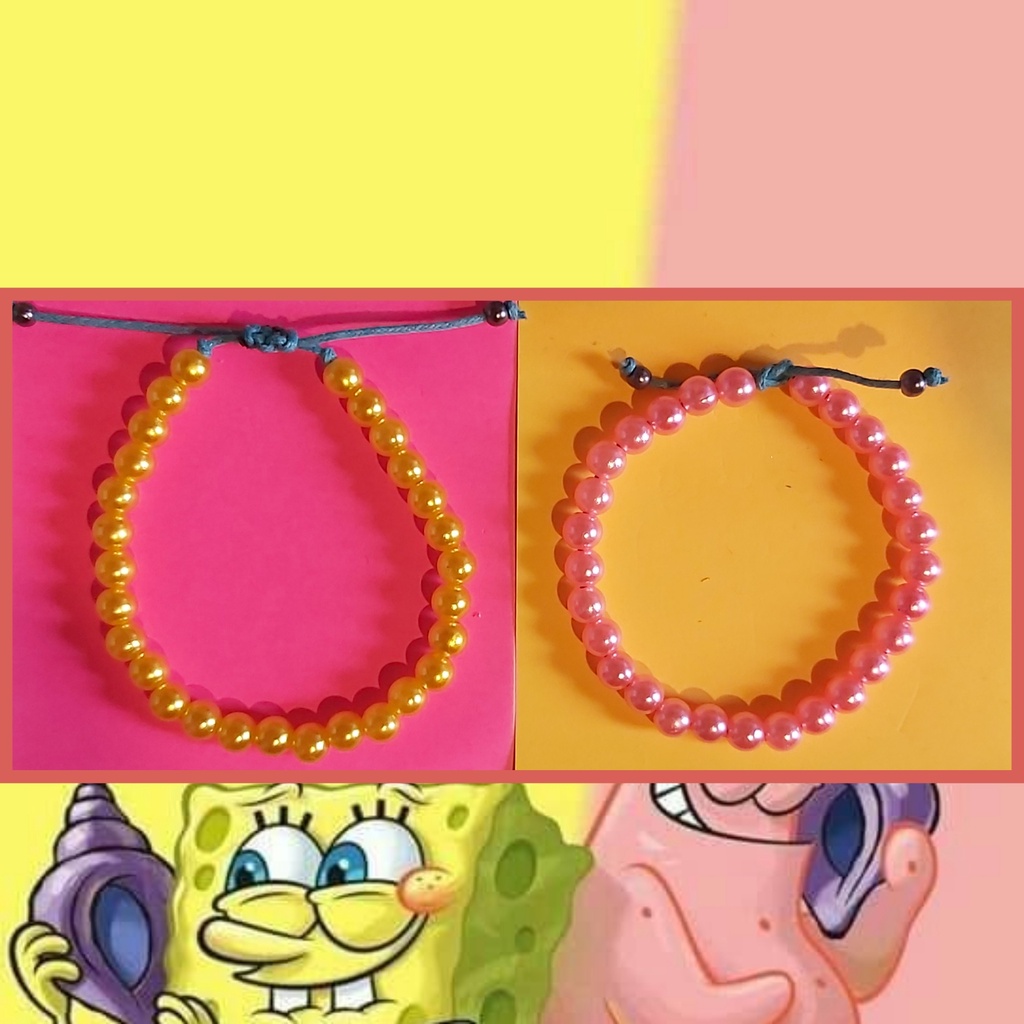 Pulseira Da Amizade Ou Casal Bob Esponja E Patrick Mi Anga