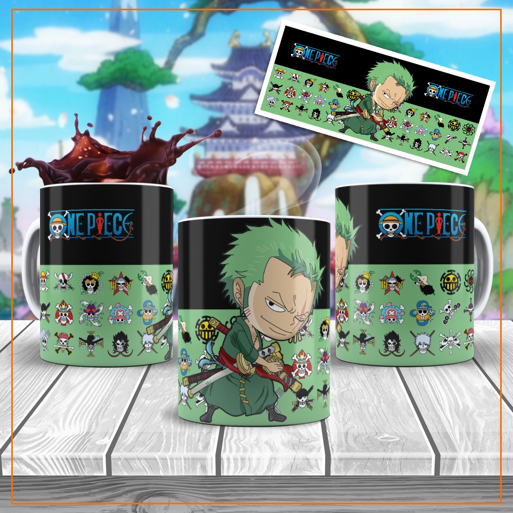 Caneca One Piece Chibi Roronoa Zoro Shopee Brasil