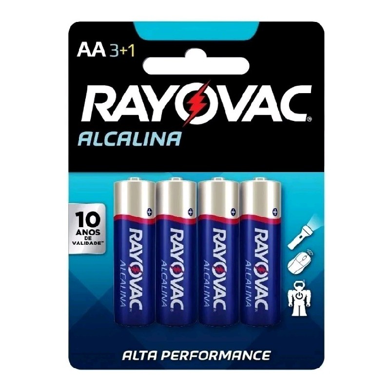 Pilha Alcalina Aa Peq Cartela C Unid Rayovac Nova Lr Shopee Brasil